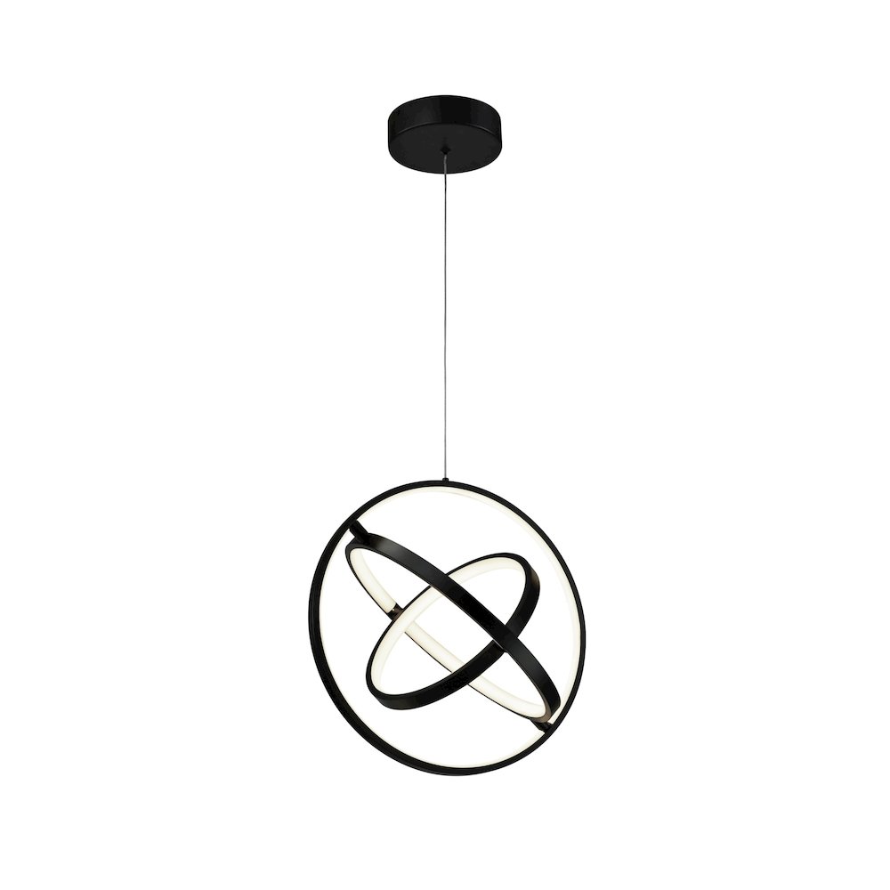 Sienna 30W LED Orb Pendant Black. Picture 1