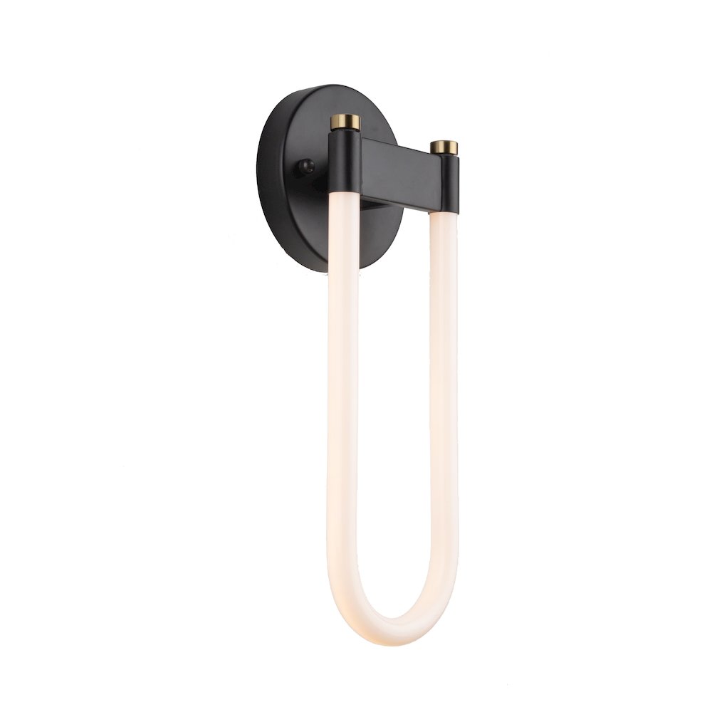 Cascata Collection 1Light Sconce Black and Brushed Brass. Picture 1