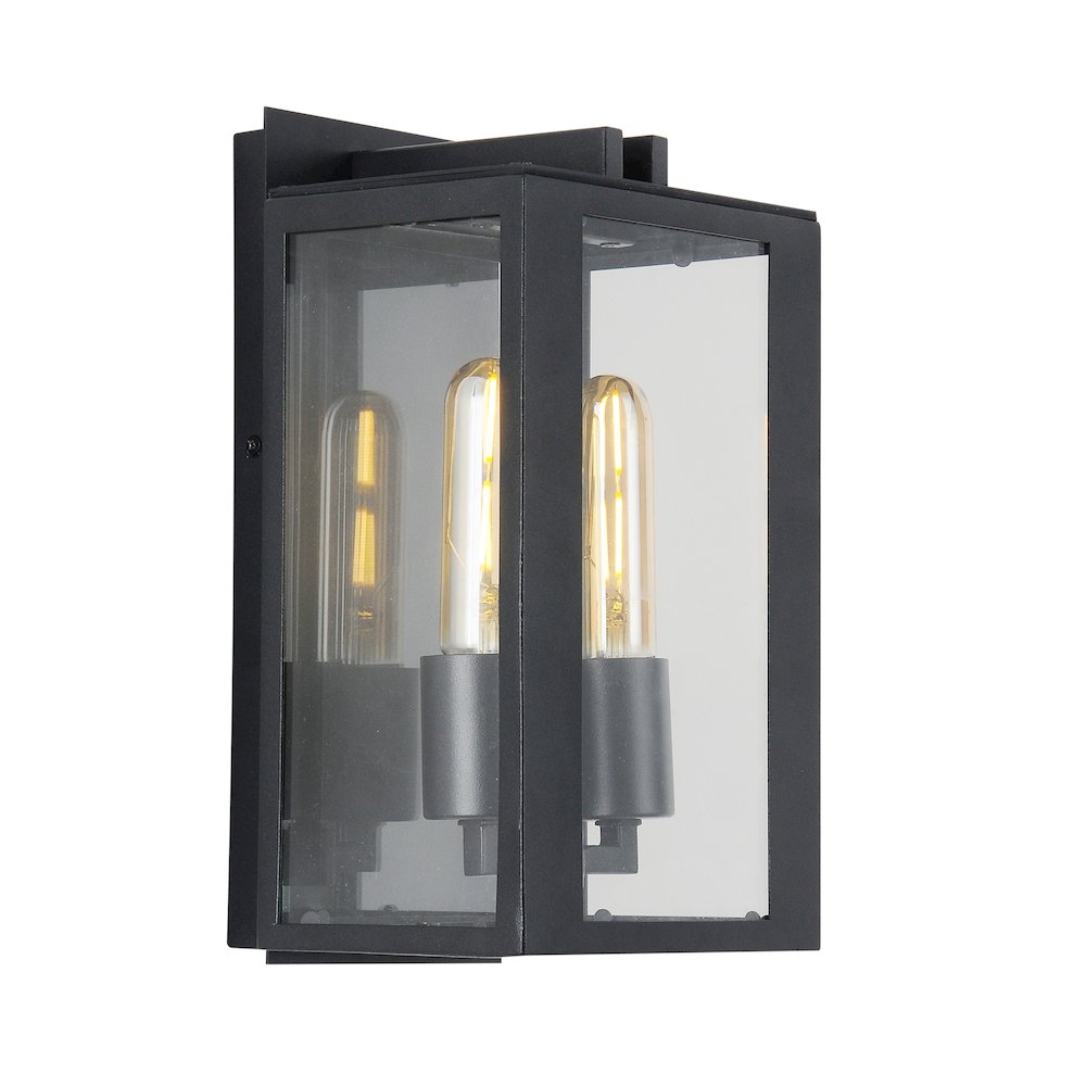 Waterville Collection 2Light Exterior Wall Light, Matte Black. Picture 6