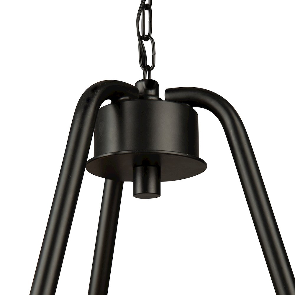 Perris 3 Light Chandelier Black. Picture 6
