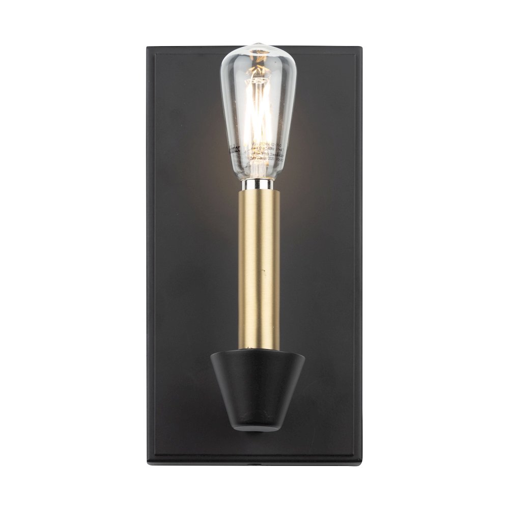 Notting Hill Collection 1Light Sconce Black and Brushed Brass. Picture 2