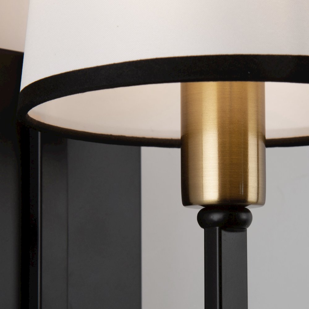 Coco 1 Light Sconce Black and Gold. Picture 5