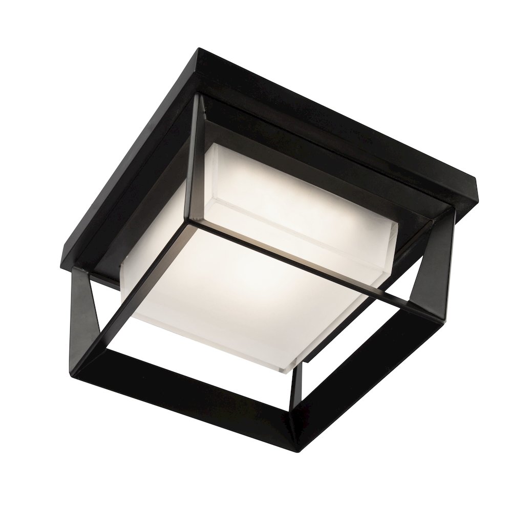Waterbury 12W LED Outdoor Flush Mount Black. Picture 5