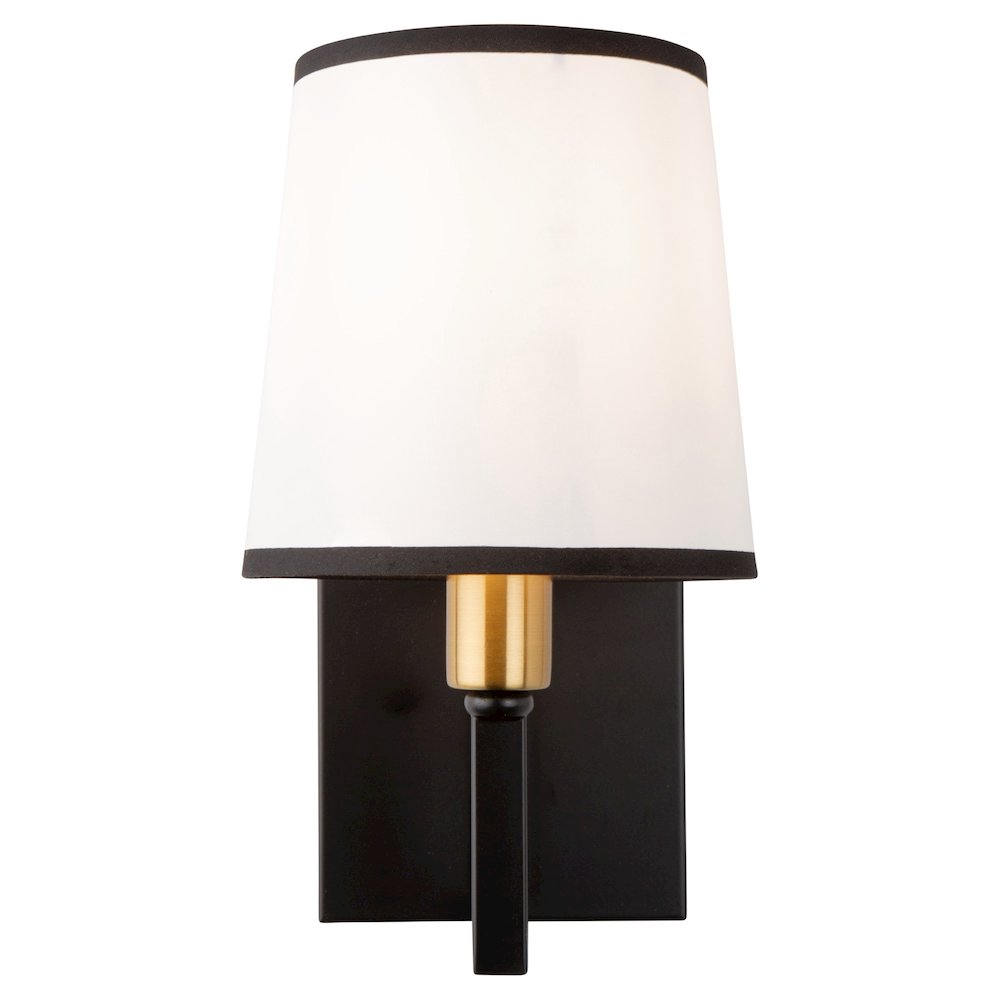 Coco 1 Light Sconce Black and Gold. Picture 2