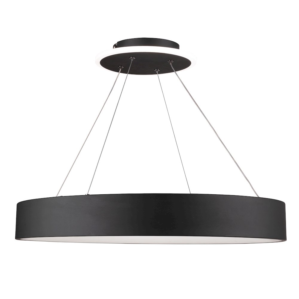 Lazio Collection Integrated LED Chandelier, Black. Picture 4