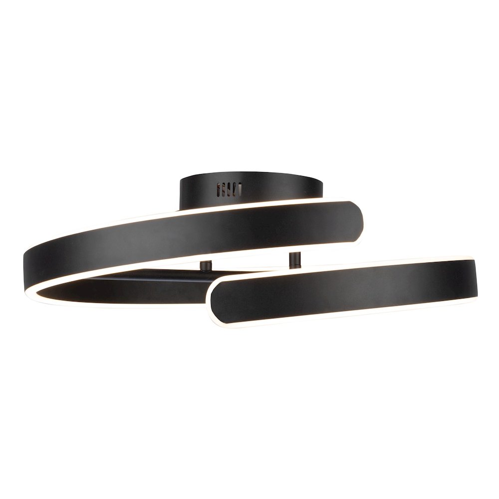 Sirius Collection Integrated LED SemiFlush Mount, Black. Picture 1