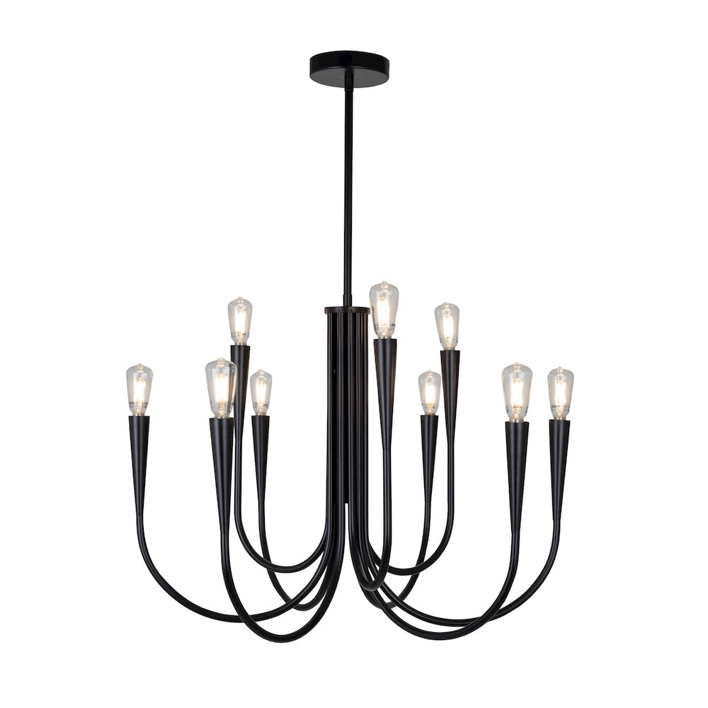 Bronte Collection 9Light Chandelier Black. Picture 1