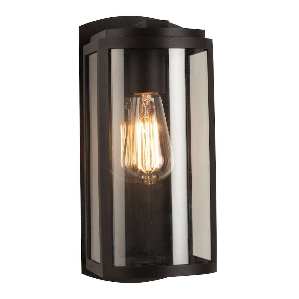 Lakewood Collection 1Light Exterior Wall Light, Matte Black. Picture 3