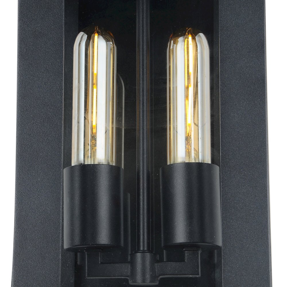 Waterville Collection 2Light Exterior Wall Light, Matte Black. Picture 5