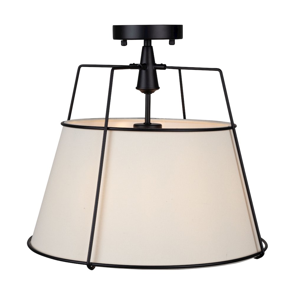 Pullman Collection 3Light SemiFlush Mount Black. Picture 3