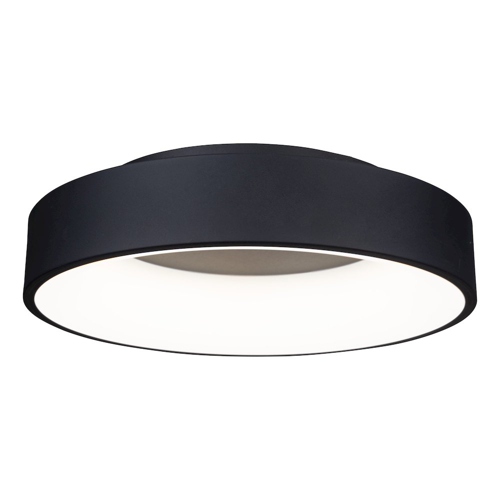 Lazio Collection Integrated LED Flush Mount, Black. Picture 1