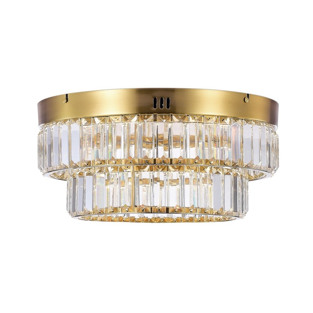 Stella Double Tier LED Flushmount Brushed Brass. Picture 5