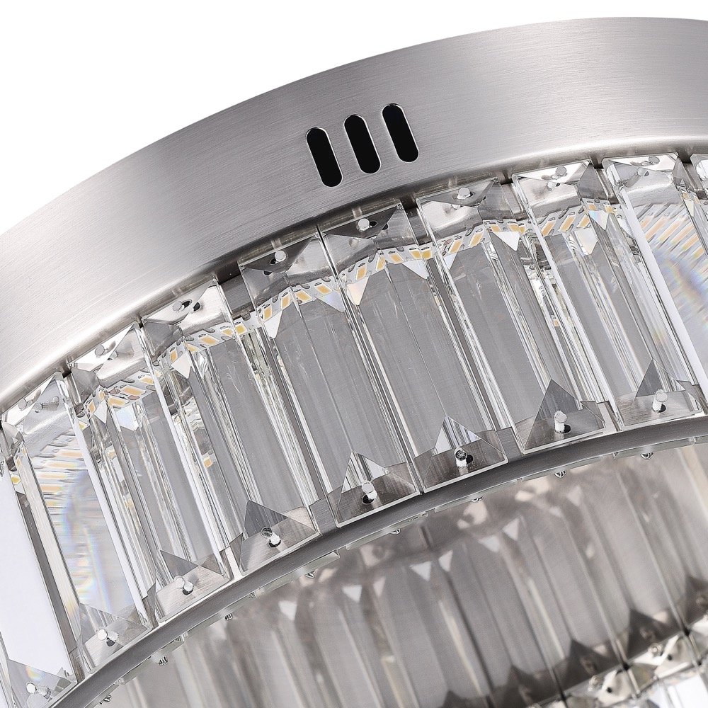 Stella Single Tier LED Flushmount Satin Nickel. Picture 5