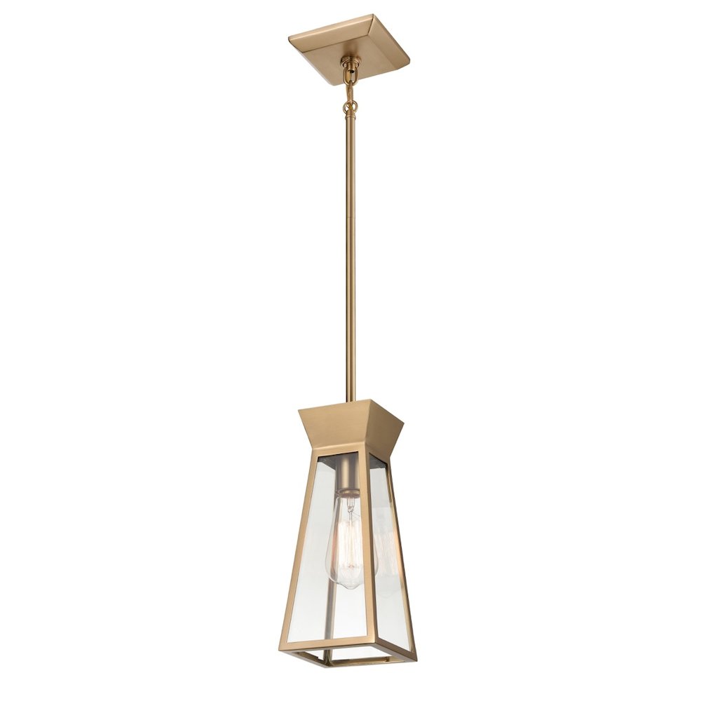Lucian Single Pendant Brushed Brass. Picture 1