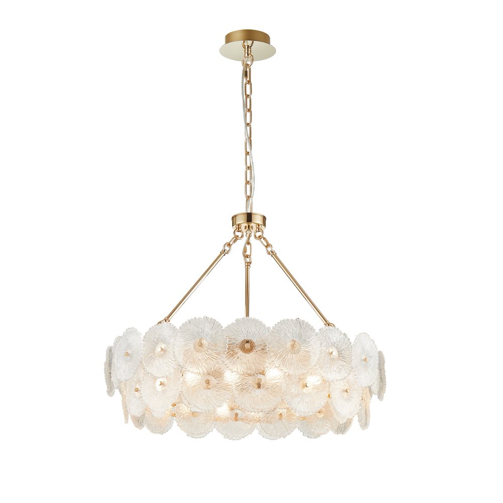 Bloom Collection 18Light 31.5" Chandelier Brass. Picture 1