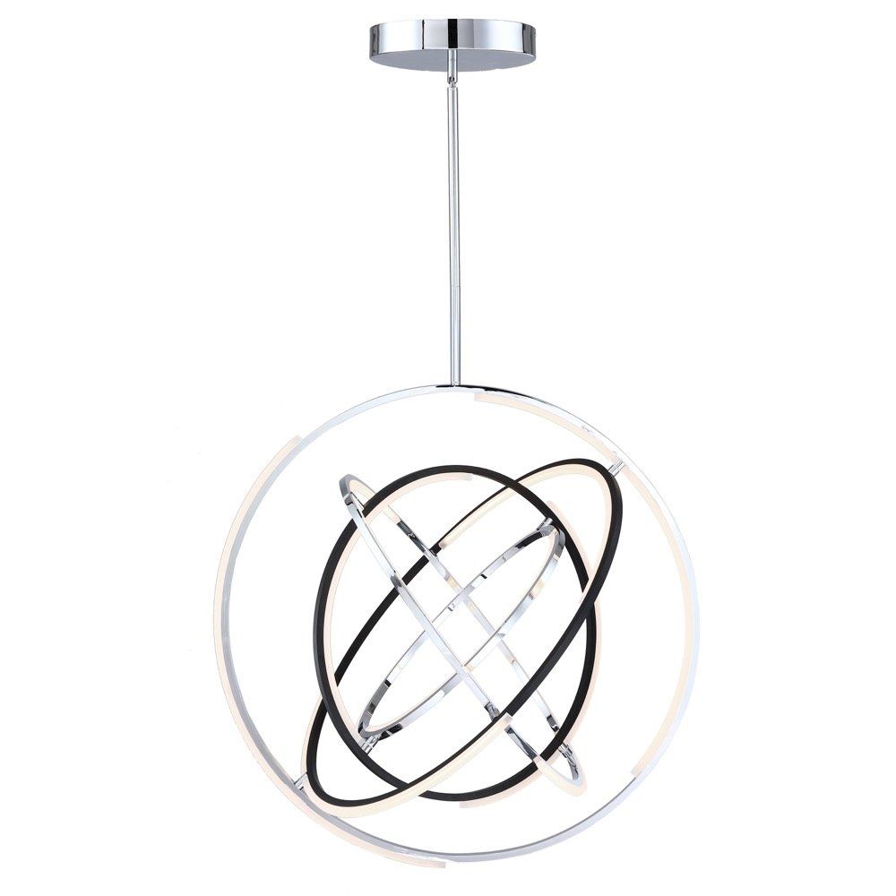 Trilogy Collection Integrated LED 32 in. Pendant, Polished Nickel. Picture 1