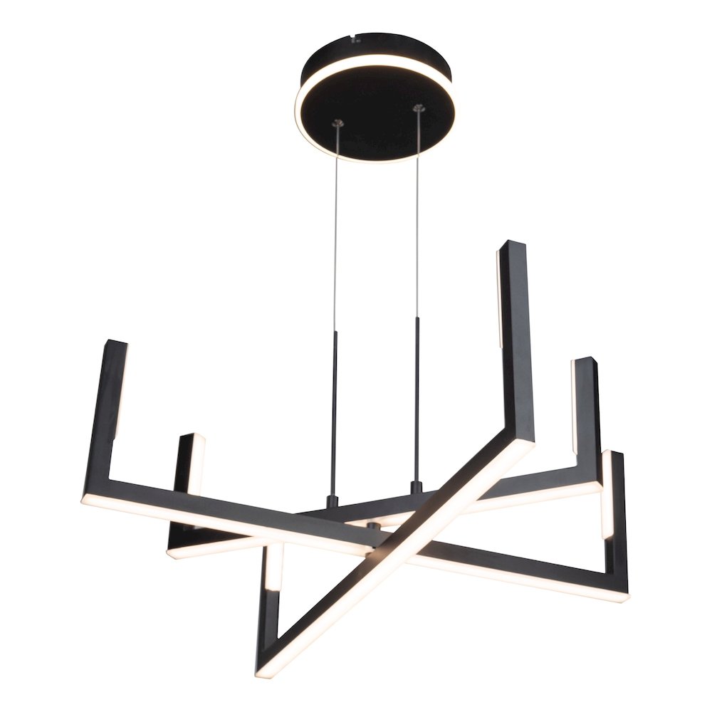 Silicon Valley Collection Integrated LED Chandelier, Black. Picture 1