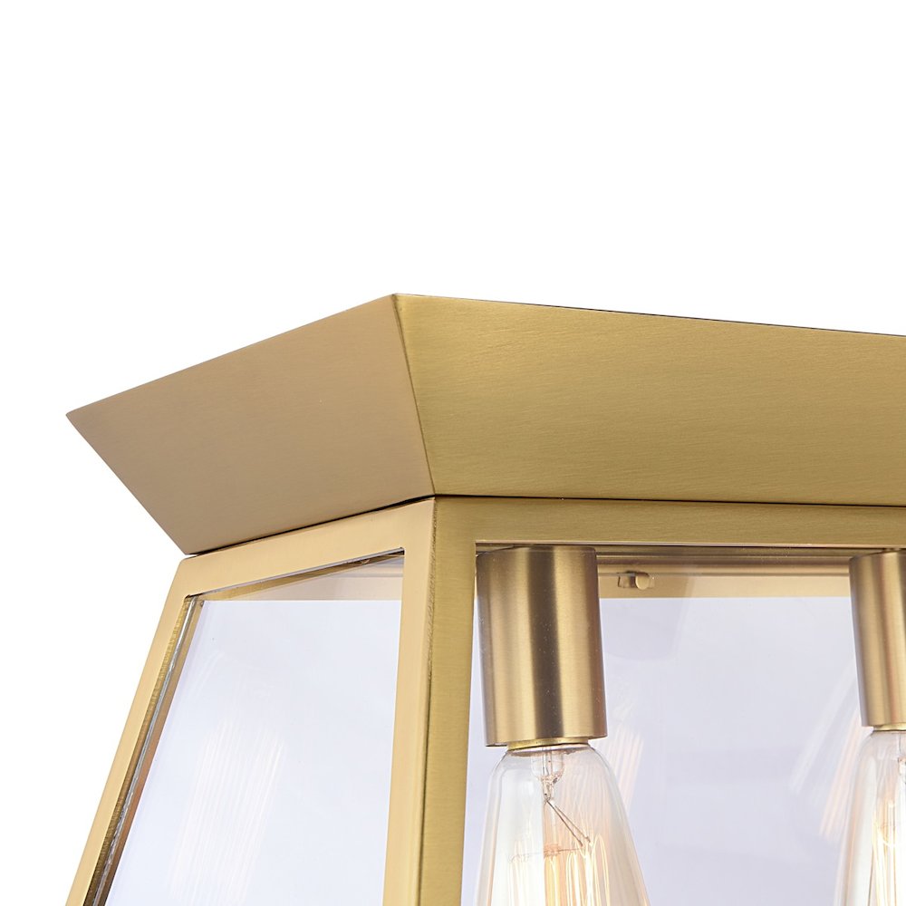 Lucian Linear Island Chandelier Brushed Brass. Picture 4