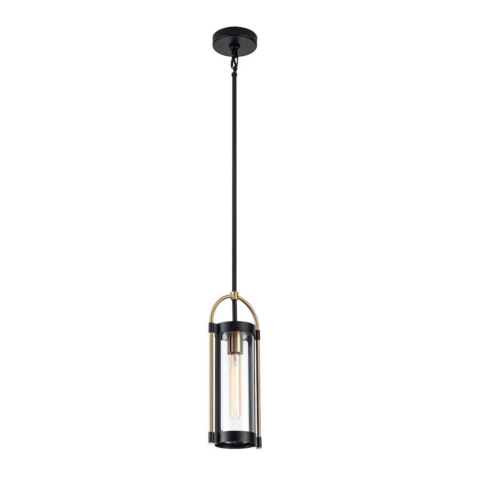 Bonita Collection 1Light Pendant Black and Brushed Brass. Picture 5