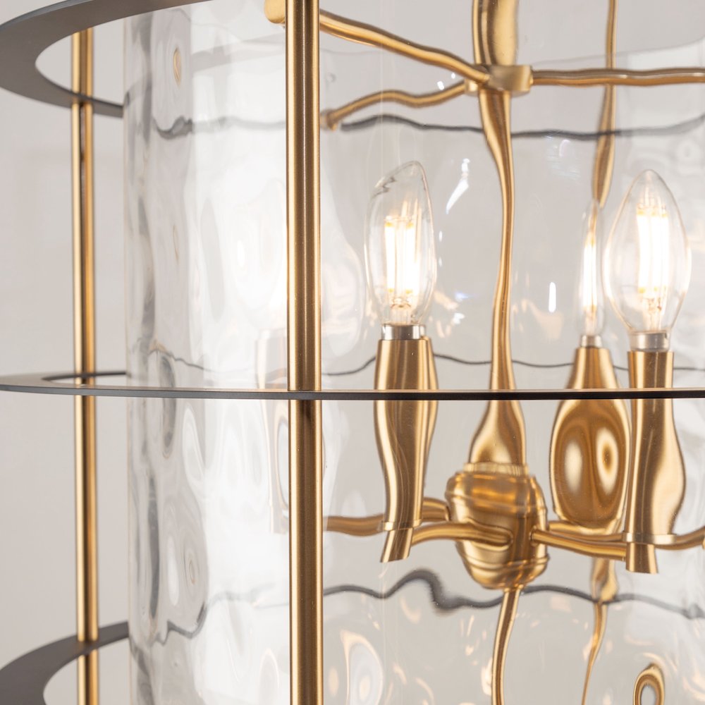 Burford Collection 12Light Chandelier Brass & Black. Picture 7