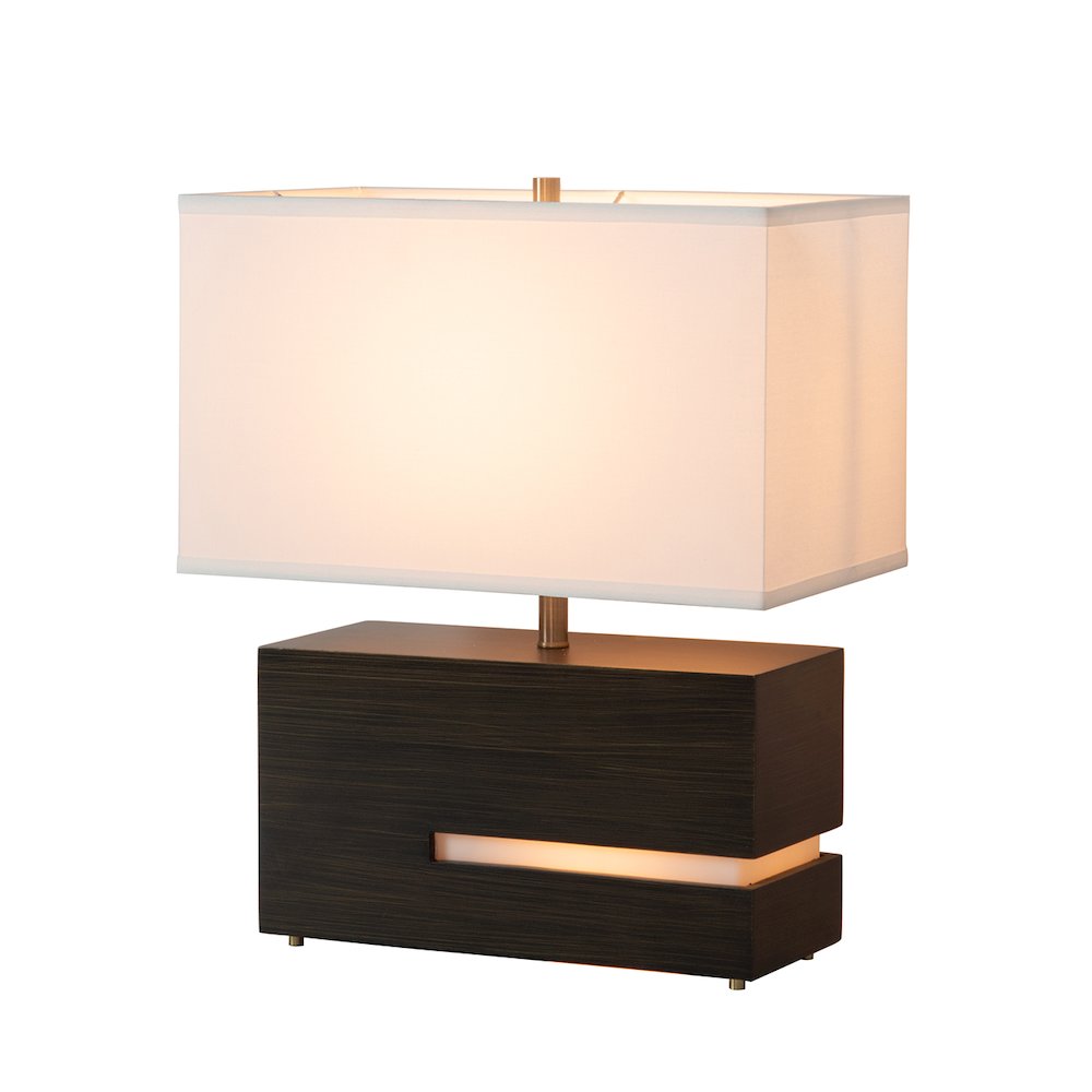 Zen Reclining Table Lamp with Night Light - Gilded Ebony. Picture 8