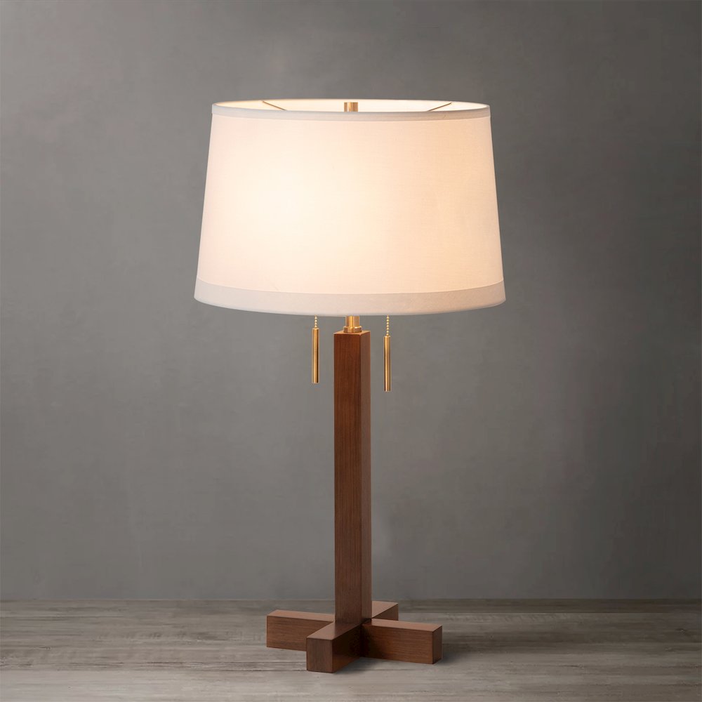 Swiss Cross Table Lamp - Dark Walnut. Picture 8