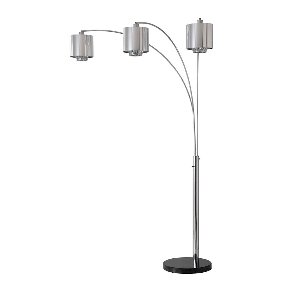 Marilyn 3 Light Arc Floor Lamp - Chrome. Picture 12