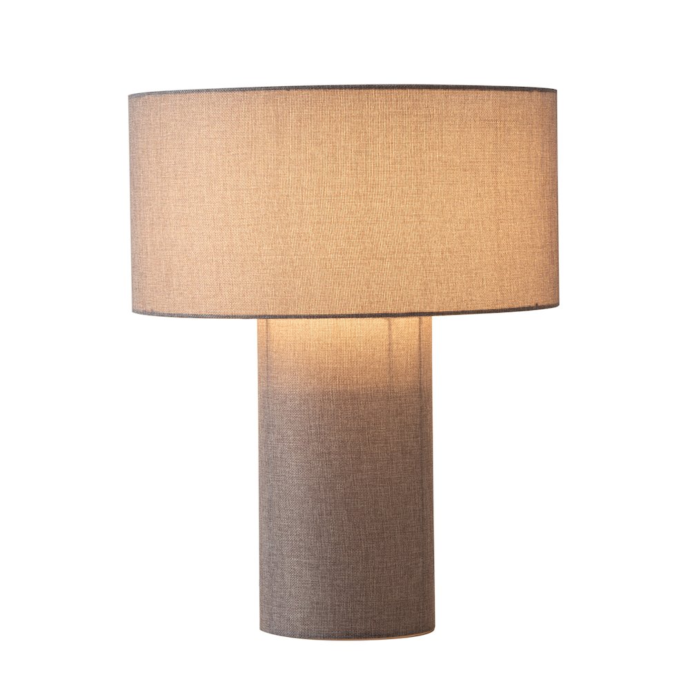Moonlight Table Lamp - Cashmere Gray Linen Shade, Dimmer Switch. Picture 1
