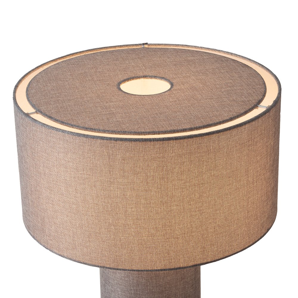 Moonlight Table Lamp - Cashmere Gray Linen Shade, Dimmer Switch. Picture 4