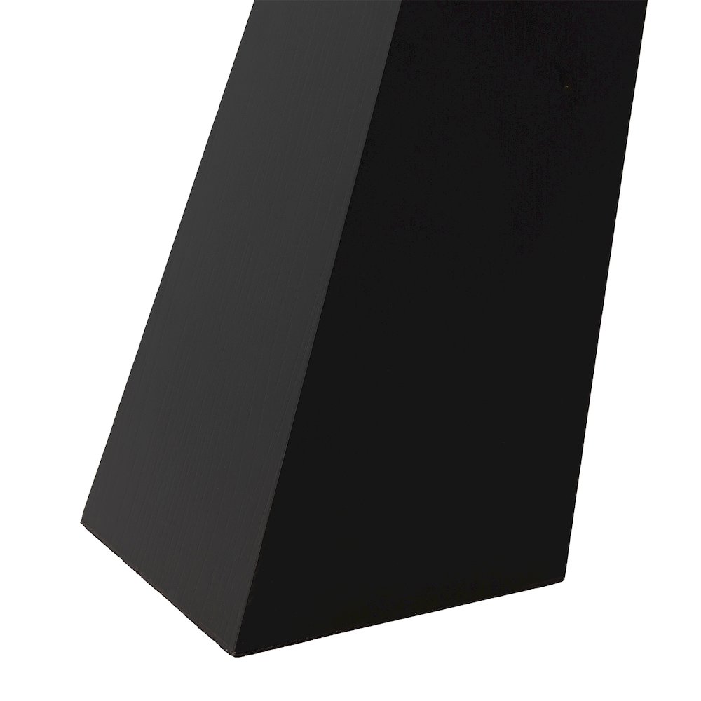 Obelisk Premium Quality Table Lamp, Black Oak, Satin Nickel, White Cotton-Linen. Picture 7