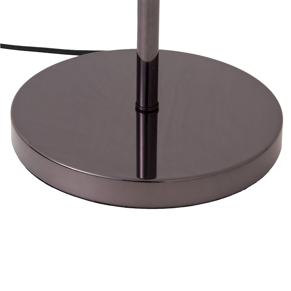 Triplet Floor 3-Light Lamp - Black Nickel Steel, Black Marble Base, Black. Picture 4