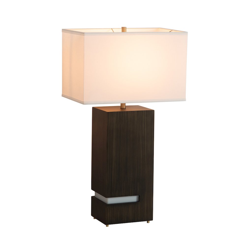 Zen Standing Table Lamp with Night Light - Gilded Ebony. Picture 4