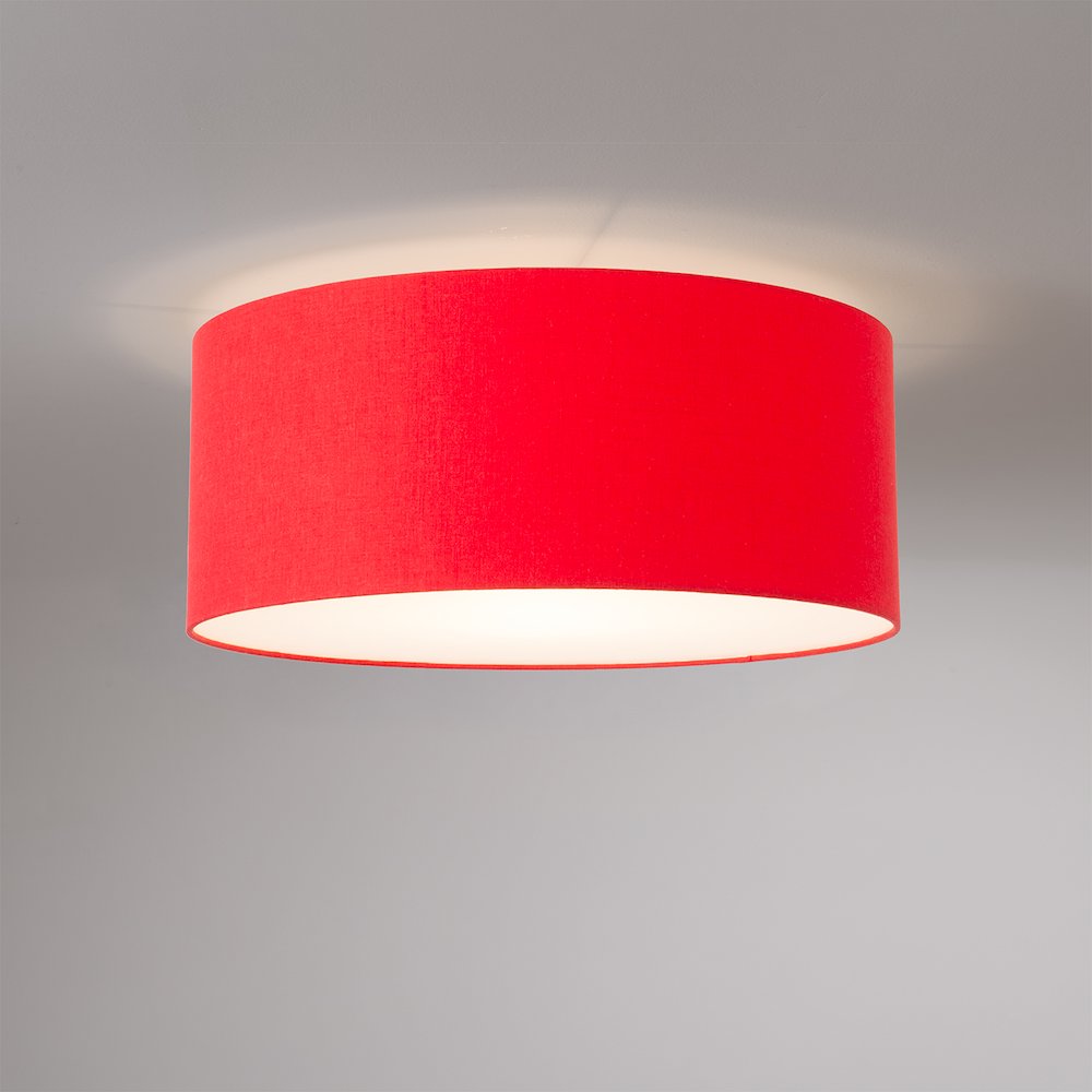 Stretch Flush Mount, Crimson Red , Satin Nickel. Picture 2