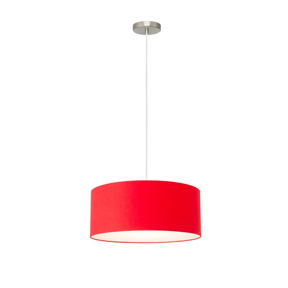 Stretch Pendant, Crimson Red , Satin Nickel. Picture 1