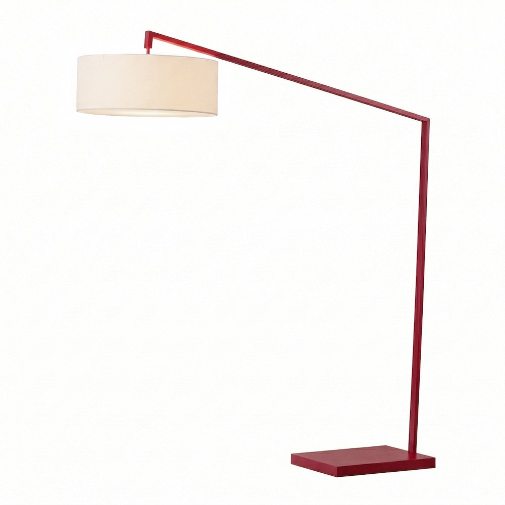 Stretch 87"H 1-Light Arc Lamp,Crimson Red Body, for Living Room or Bedroom. Picture 1