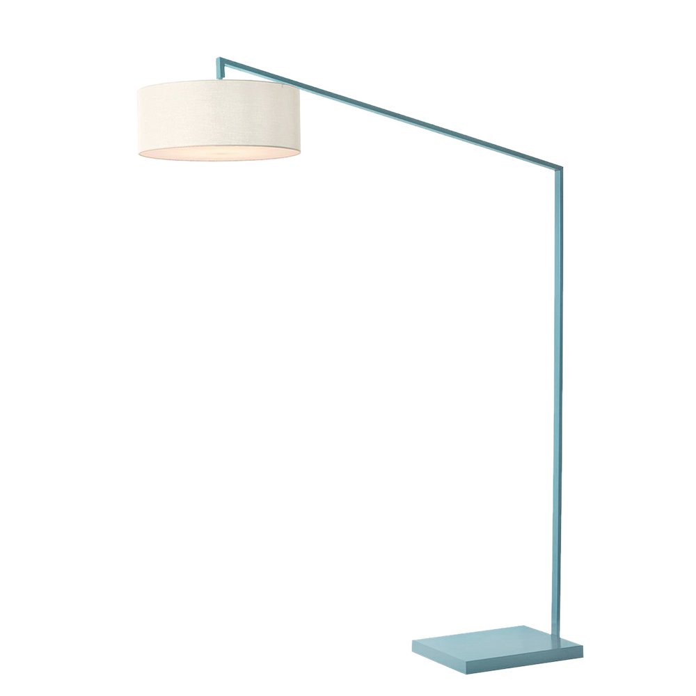 Stretch 87"H 1-Light Arc Lamp, Pool Blue Body, for Living Room or Bedroom. Picture 1
