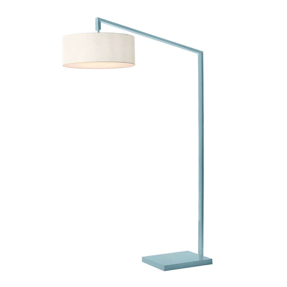 Stretch 75"H 1-Light Chairside Arc Lamp, Pool Blue Body. Picture 1