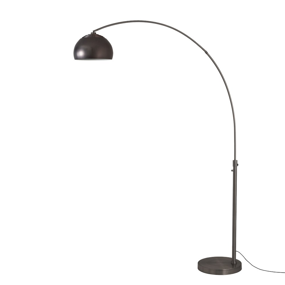 Float Half Dome 92" Arc Lamp - Black Nickel Steel, Black Nickel Steel Base. Picture 1