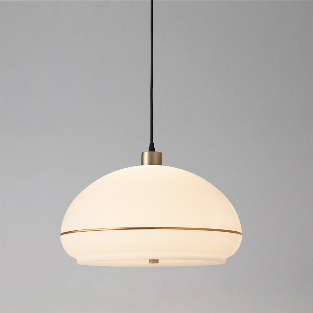 Morelli Pendant - Weathered Brass Steel, Weathered Brass Steel Base, White. Picture 2