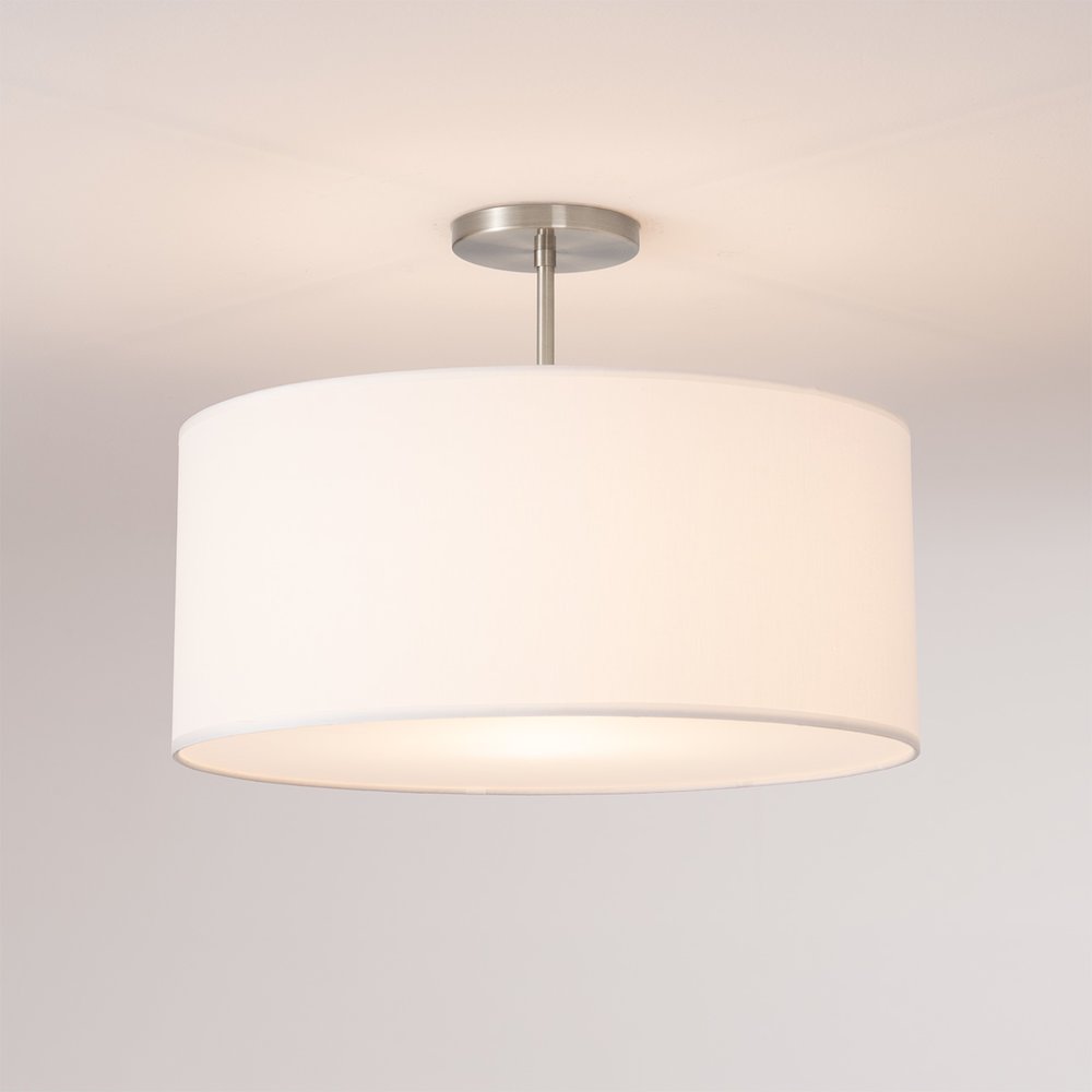 Stretch Semi Flush Mount - Satin Nickel Steel,Dimmable. Picture 2