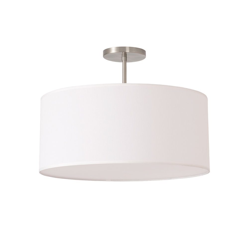 Stretch Semi Flush Mount - Satin Nickel Steel,Dimmable. Picture 1