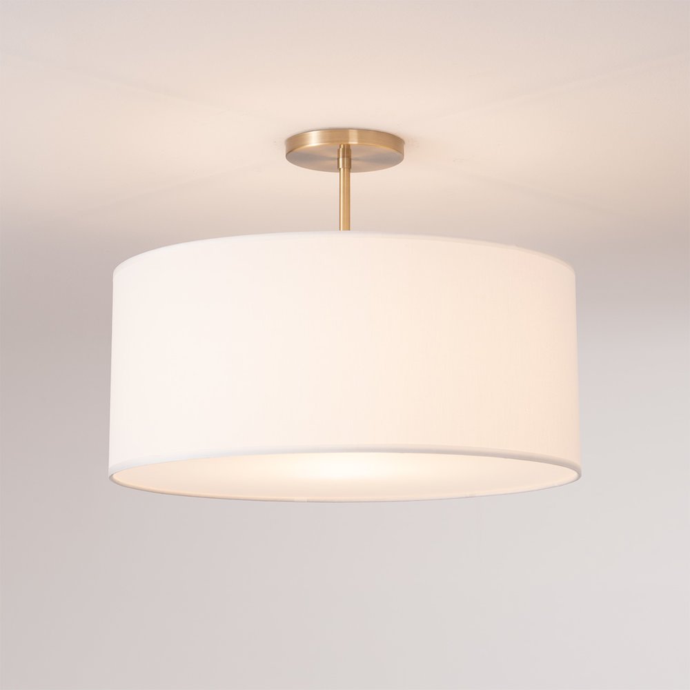 Stretch Semi Flush Mount - Weathered Brass Steel,Dimmable. Picture 2