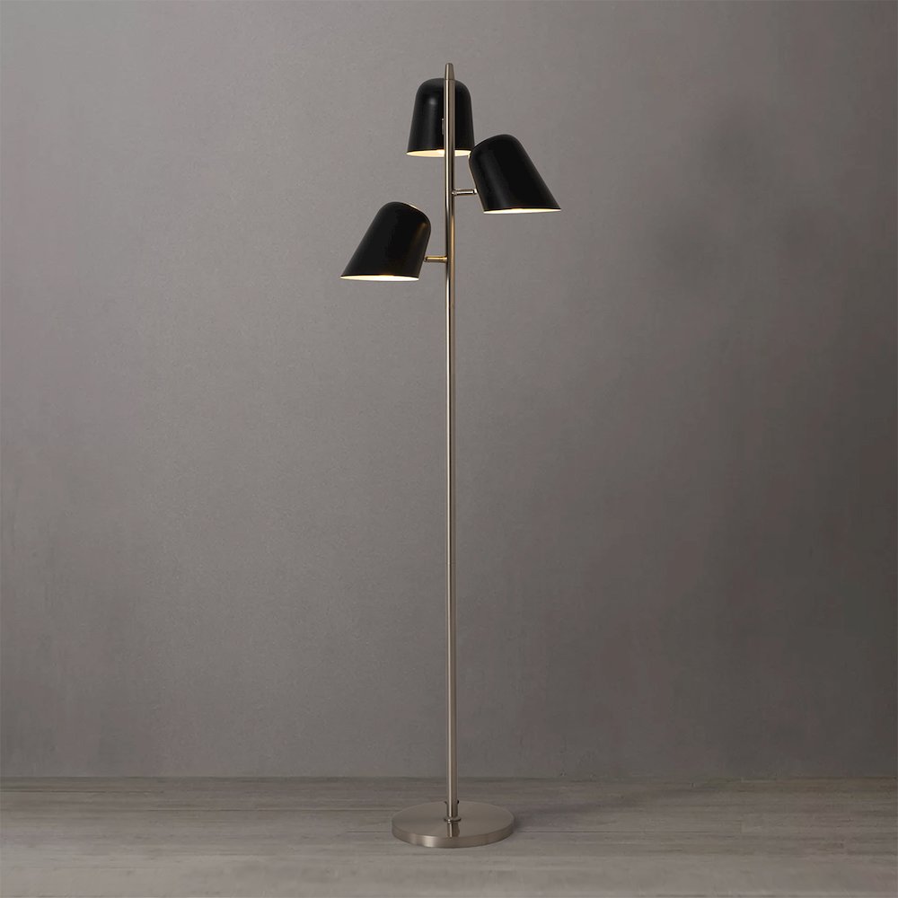 Culver Tree Lamp, Weathered Brass, Matte Black shades. Picture 3