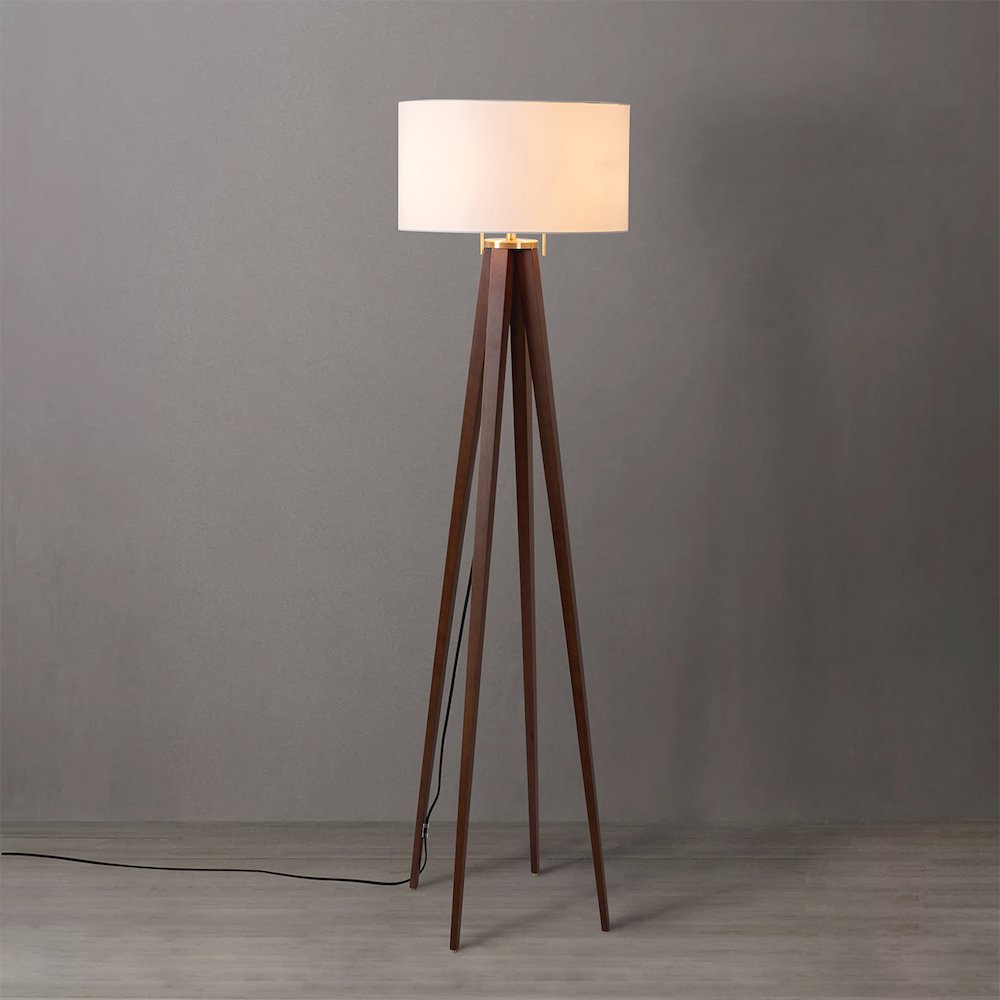 Quattro Floor Lamp - Dark Walnut. Picture 5