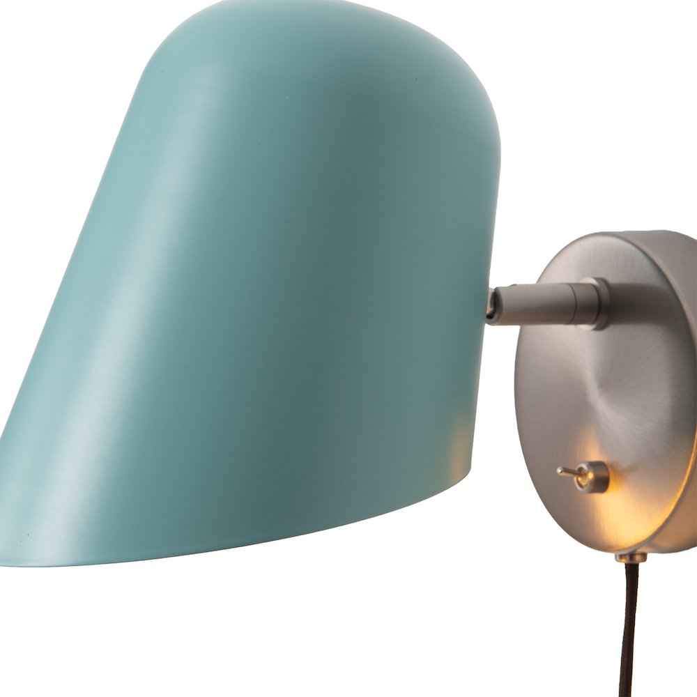 Culver Sconce, Satin Nickel, Pool Blue. Picture 5
