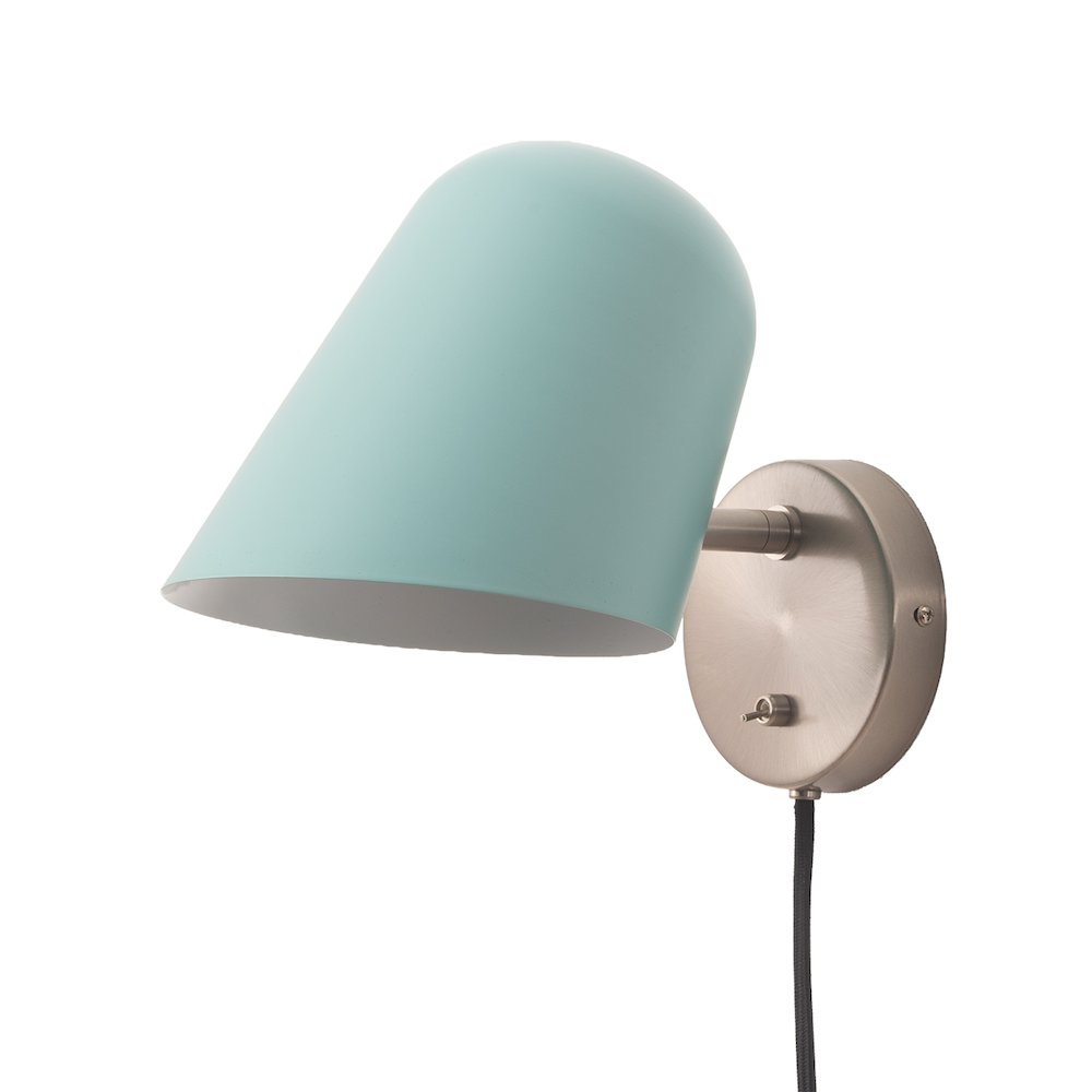 Culver Sconce, Satin Nickel, Pool Blue. Picture 7