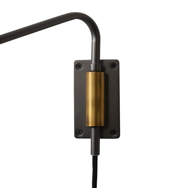 Swing Wall Light - Matte White and Gunmetal. Picture 4