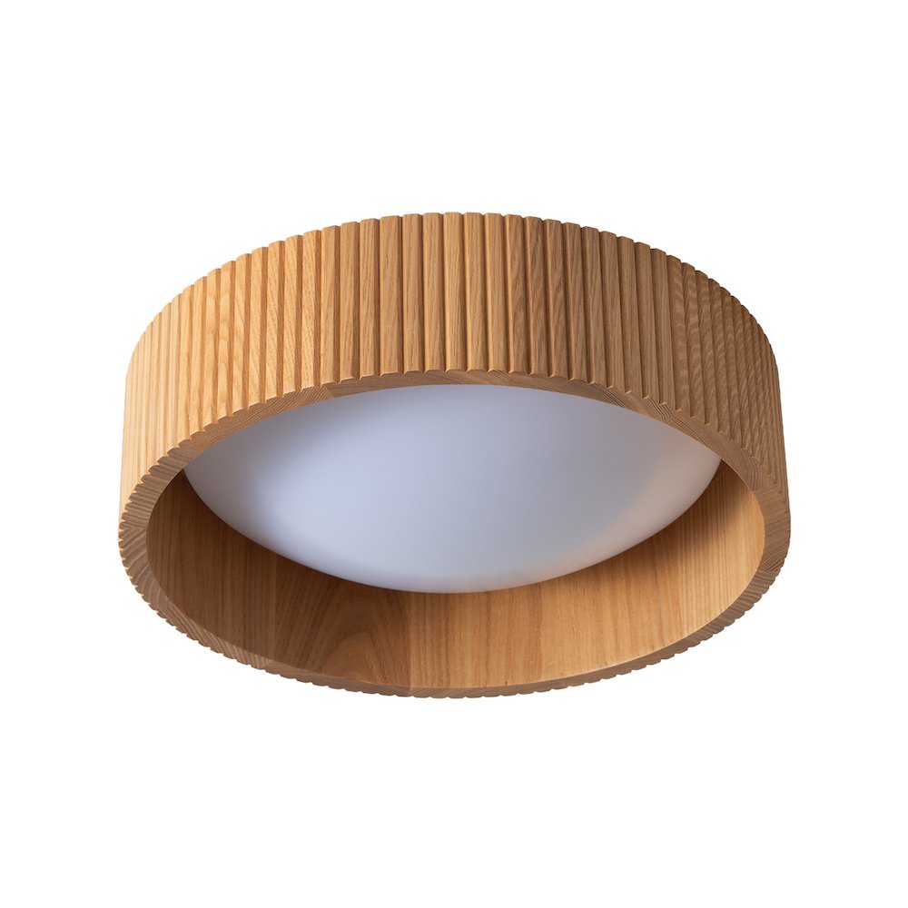 Tambo 14"D Flush Mount Ceiling Light - Domed Diffuser, Natural Ash, Weathered. Picture 7