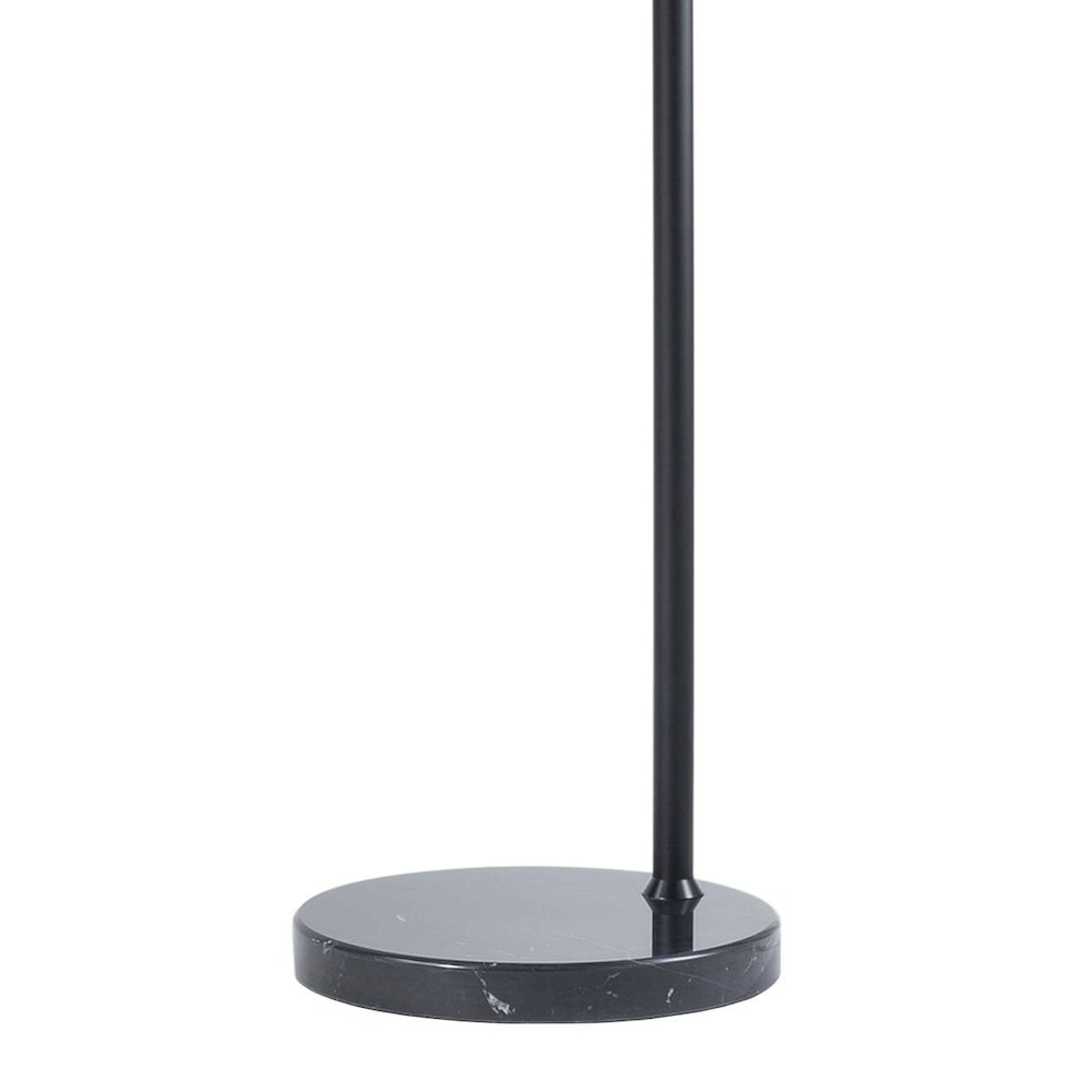 Luna Bella Arc Floor Lamp - 92",  Nickel, Matte Black/Silver Leaf Shade. Picture 5