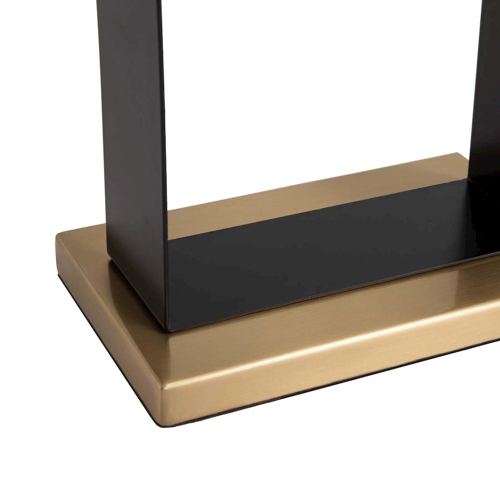 Luxe Tabletop Touchless Hand Sanitizer Dispenser - 21", Brushed Brass, Powermist. Picture 5